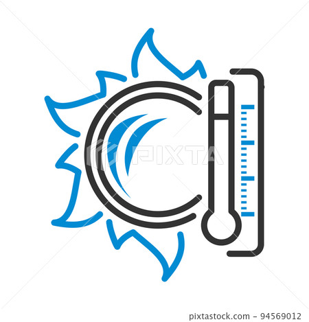 Icon Of Sun And Thermometer Icon Of Sun And Thermometer 94569012