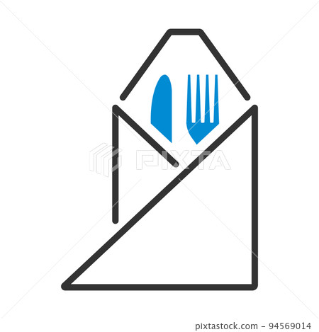 Icon Of Fork And Knife Wrapped In Napkin Icon Of Fork And Knife Wrapped In Napkin 94569014