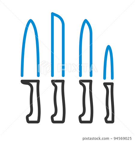 Kitchen Knife Set Icon - Stock Illustration [94569025] - PIXTA