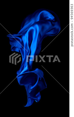 Fluttering blue fabric. 94569363