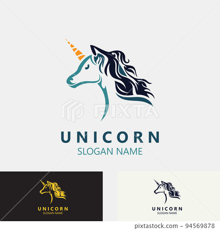 Unicorn Horse Logo image design head elegan template 94569878