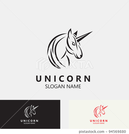 Unicorn Horse Logo image design head elegan template 94569880