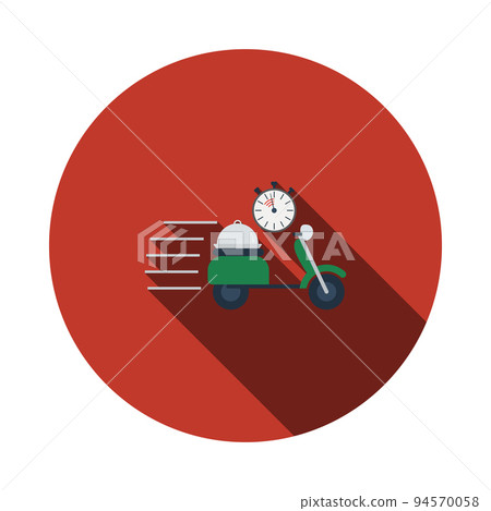 Restaurant Scooter Delivery Icon 94570058
