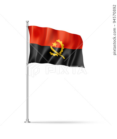Angolan flag isolated on white Angolan flag isolated on white 94570892