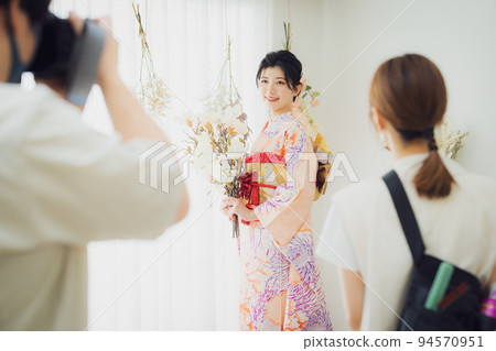 粉色和服領帶 94570951