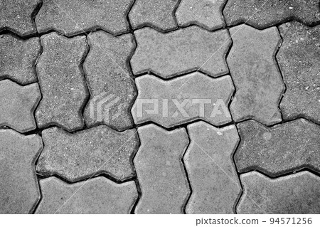 black and white brick walk path in public park black and white brick walk path in public park 94571256