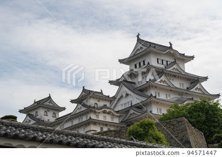 從公園底部看到的國寶姬路城天守閣 94571447