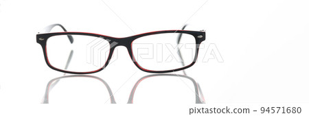 Black red stylish fashion glasses on white background Black red stylish fashion glasses on white background 94571680