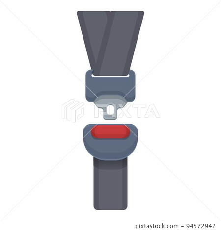 Buckle belt icon cartoon vector. Car seat. Safety belt Buckle belt icon cartoon vector. Car seat. Safety belt 94572942
