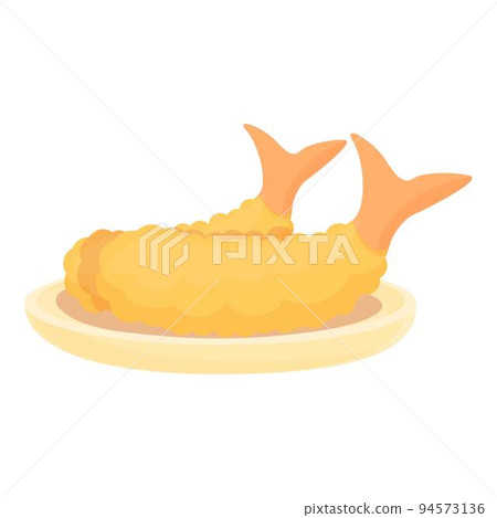 Asian fried fish icon cartoon vector. Japanese food. Cuisine ramen Asian fried fish icon cartoon vector. Japanese food. Cuisine ramen 94573136