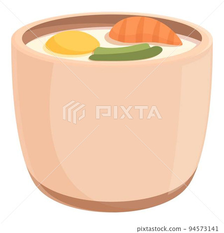Asian egg soup icon cartoon vector. Japan food. Cuisine ramen Asian egg soup icon cartoon vector. Japan food. Cuisine ramen 94573141