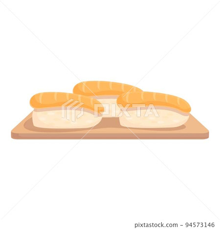 Shrimp sushi icon cartoon vector. Japanese food. Restaurant cook Shrimp sushi icon cartoon vector. Japanese food. Restaurant cook 94573146