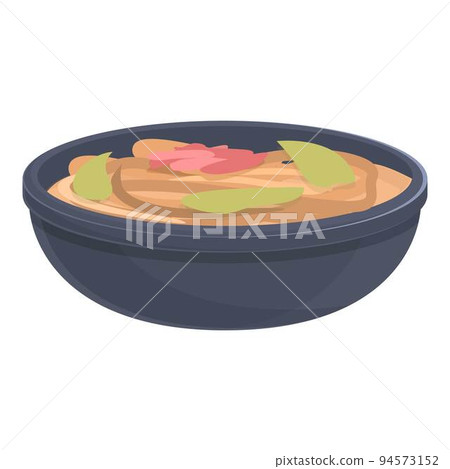 Ramen soup icon cartoon vector. Cuisine rice. Salad cook 94573152