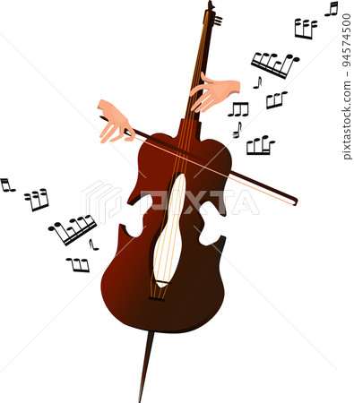 symbolizing the image of a playing cello 94574500