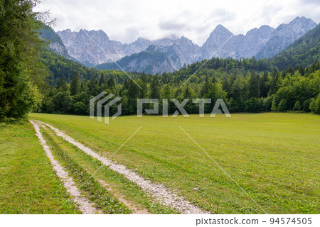 View of the Julian Alps from Gozd Martuljek Slovenia View of the Julian Alps from Gozd Martuljek Slovenia 94574505