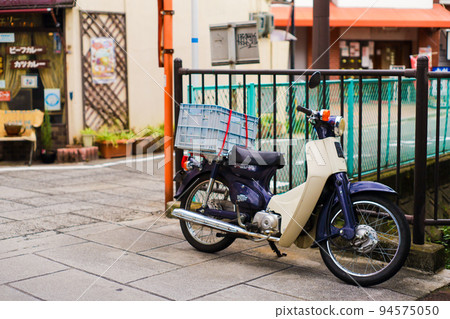 bike parked on the road bike parked on the road 94575050