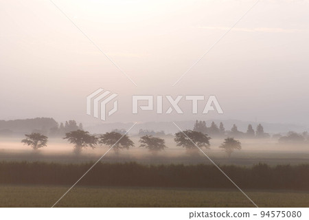 Morning view of Kahokugata reclaimed land Morning view of Kahokugata reclaimed land 94575080