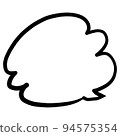 Simple, fluffy, speech bubble, black, thick line 94575354