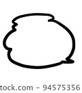 Simple, fluffy, speech bubble, black, thick line 94575356