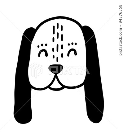 Cute handdrawn dog. Funny doodle puppy. Vector cute cartoon illustration Cute handdrawn dog. Funny doodle puppy. Vector cute cartoon illustration 94576359