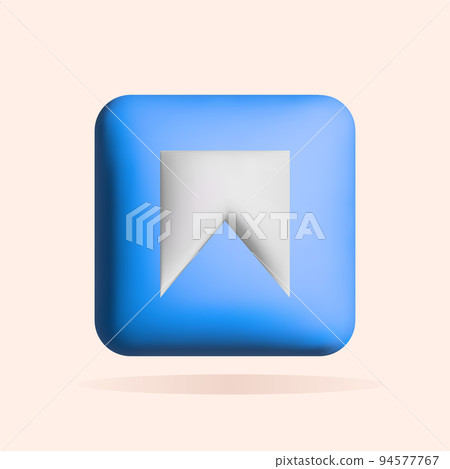 3D bookmarks icon design. Social media marketing concept. Vector render illustration 3D bookmarks icon design. Social media marketing concept. Vector render illustration 94577767