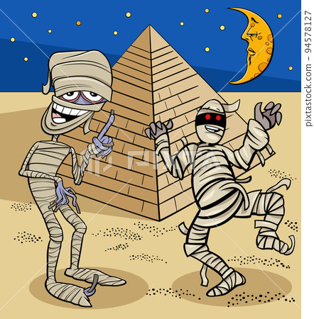 cartoon mummy characters and on Halloween time cartoon mummy characters and on Halloween time 94578127