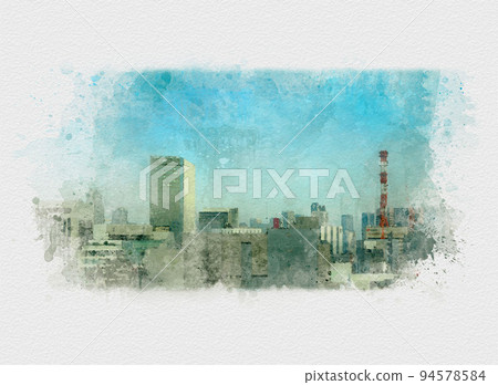 東京銀座都市風景和風景，東京銀座十字路口，東京都高速公路 94578584