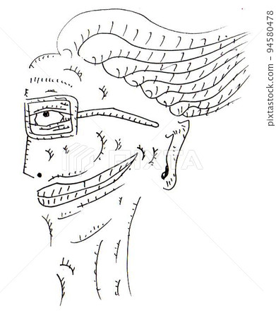 Caricature illustration of a man 94580478