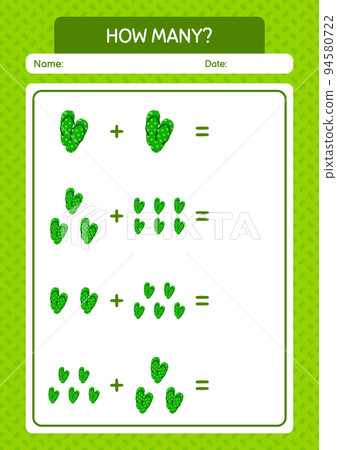 How many counting game with flip flop. worksheet for preschool kids, kids activity sheet How many counting game with flip flop. worksheet for preschool kids, kids activity sheet 94580722