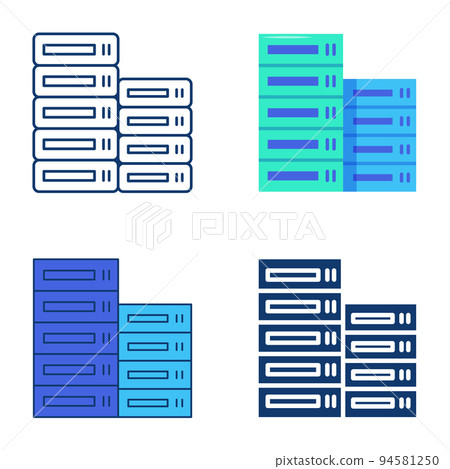Server data storage icon set Server data storage icon set 94581250
