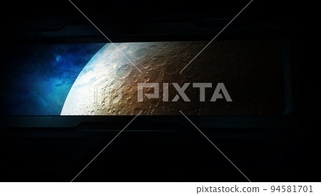 View of the moon from a spaceship. 94581701