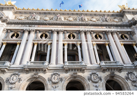 The Palais Garnier also known as Opera Garnier built 1861-1875, historical monument in Paris, France. The view of the building, selective focus. 94583264