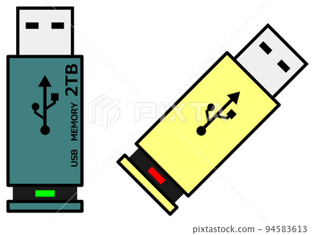 Illustration of a USB memory that records data such as a personal computer 94583613