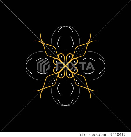 Polar Illustration, Abstract ornament, decorative style, floral elements, lace, style and inspiration for embroidery, cyclic drawing picture. Polar Illustration, Abstract ornament, decorative style, floral elements, lace, style and inspiration for embroidery, cyclic drawing picture. 94584171