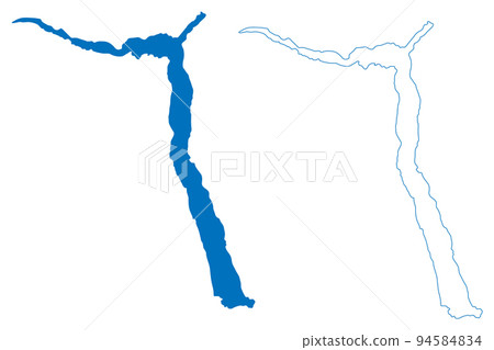 Lake Teletskoye (Russia, Russian Federation) map vector illustration, scribble sketch Tyolyos or Golden Lake map Lake Teletskoye (Russia, Russian Federation) map vector illustration, scribble sketch Tyolyos or Golden Lake map 94584834