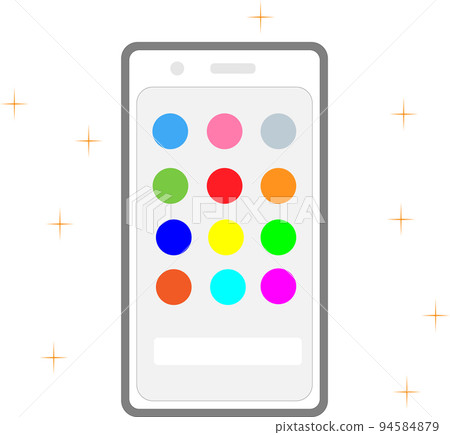全新智能手機的插圖 全新智能手機的插圖 94584879