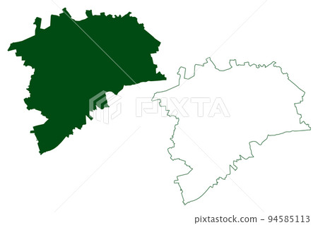 Dolores Hidalgo municipality (Free and Sovereign State of Guanajuato, Mexico, United Mexican States) map vector illustration, scribble sketch Dolores Hidalgo Cuna de la Independencia Nacional map 94585113