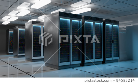 Server room. Server data center. Backup,...-插圖素材 [94585214] - PIXTA圖庫