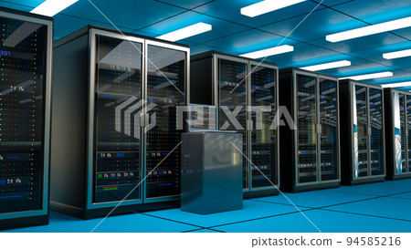 Server room. Server data center. Backup,...-插圖素材 [94585216] - PIXTA圖庫