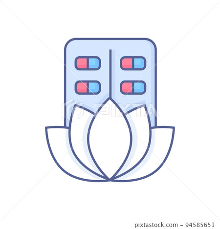 Organic medicine - modern line design style icon 94585651