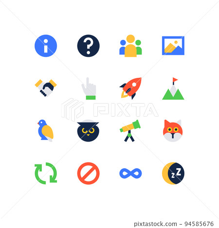 Modern life - set of flat design style elements Modern life - set of flat design style elements 94585676