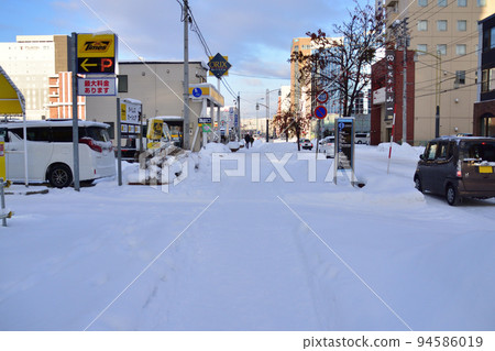 Scenery of Asahikawa, Hokkaido in the winter of 2021 94586019