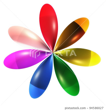 3d rendering abstract and colorful flower petals 3d rendering abstract and colorful flower petals 94586027
