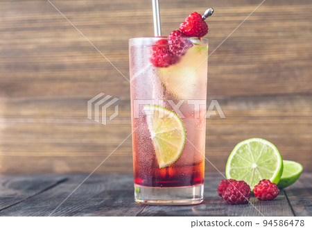Raspberry lime rickey cocktail Raspberry lime rickey cocktail 94586478