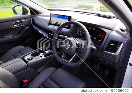 Sporty and luxurious interior of the latest series hybrid SUV 94586692