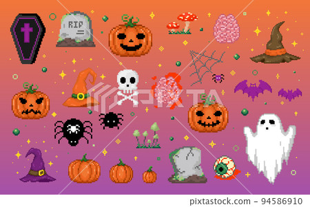 Skull Pixel Art, Halloween Pixel Art