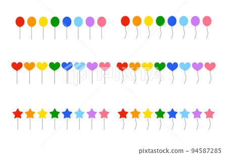 Vector illustration set of singular colorful balloons 94587285