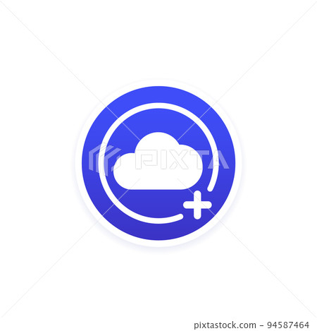 add to cloud vector icon 94587464