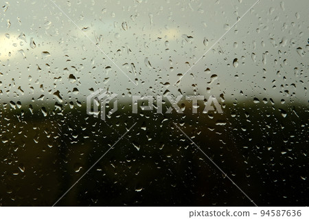 Water drops on the glass - abstract background, Shades of Gray Water drops on the glass - abstract background, Shades of Gray 94587636