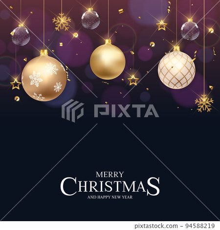 Christmas Holiday Party Background. Happy New Year and Merry Christmas Poster Template. Vector Illustration Christmas Holiday Party Background. Happy New Year and Merry Christmas Poster Template. Vector Illustration 94588219